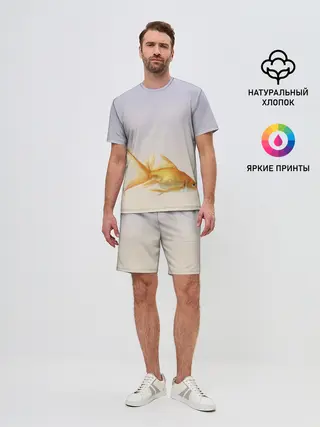 Мужской костюм с шортами / золотая рыбка