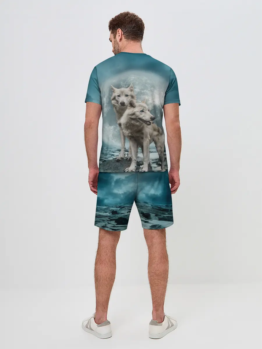 Мужской костюм с шортами / Волки, пара