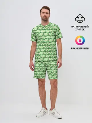 Мужской костюм с шортами / милые лягушки