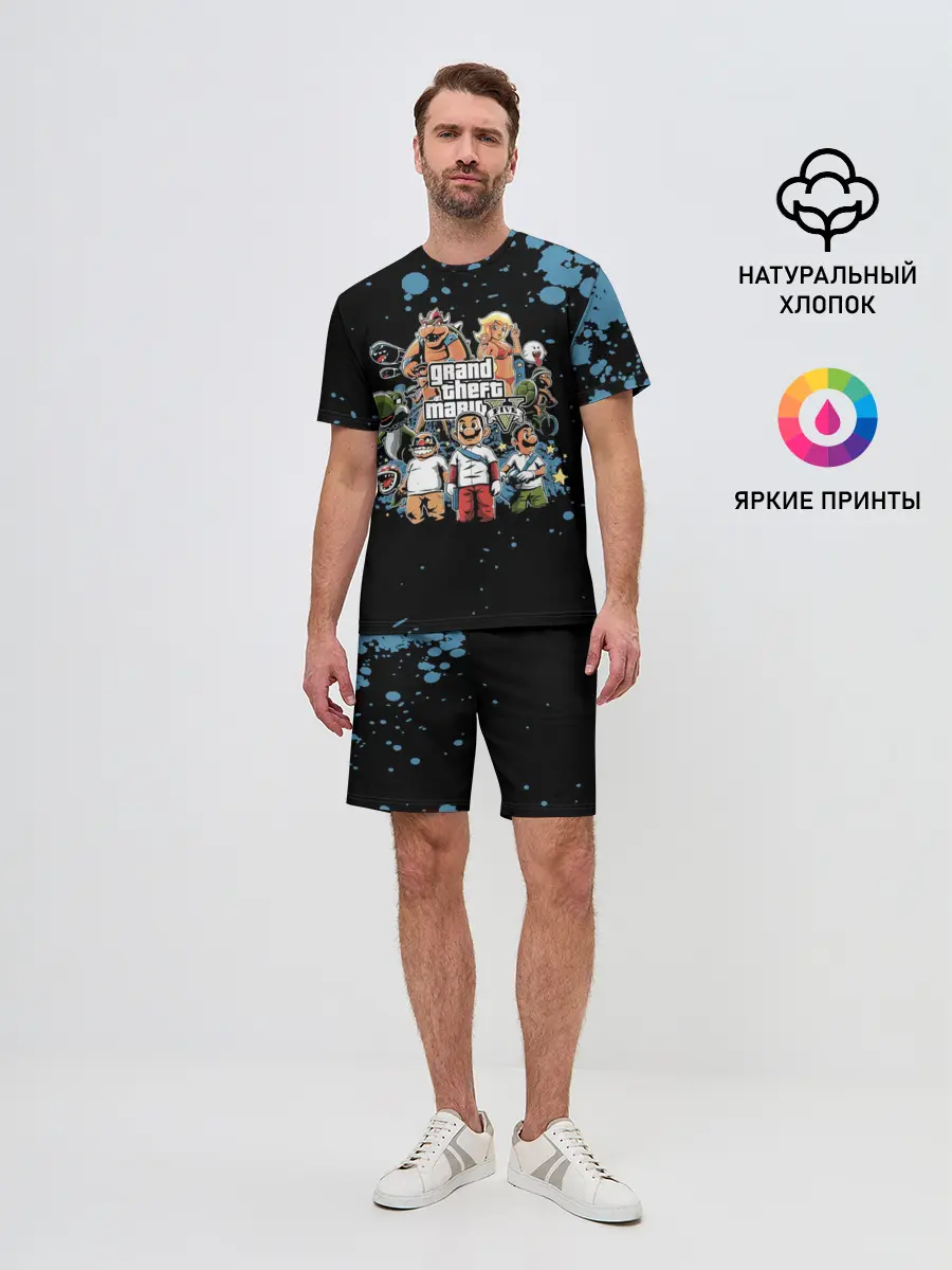 Мужской костюм с шортами / Grand Theft Mario V