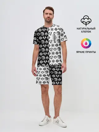 Мужской костюм с шортами / Genshin Impact
