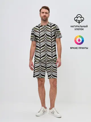 Мужской костюм с шортами / Африканский племенной узор