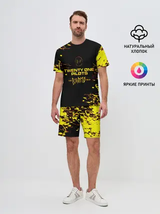 Мужской костюм с шортами / TWENTY ONE PILOTS TOP.