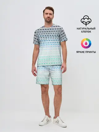 Мужской костюм с шортами / Sunset fish