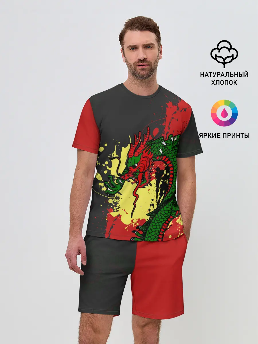 Мужской костюм с шортами / Chinese dragon