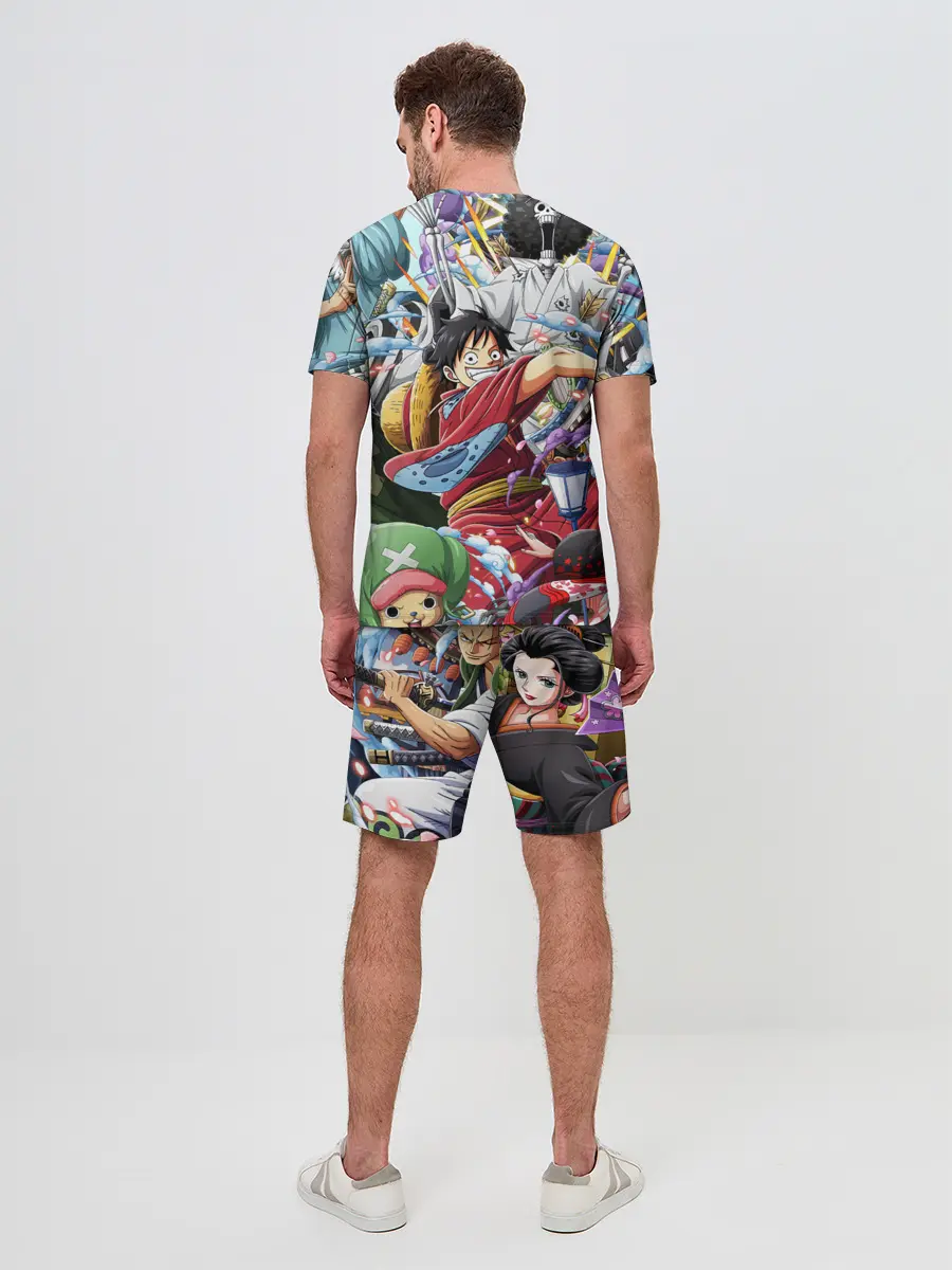 Мужской костюм с шортами / One Piece стикербомбинг