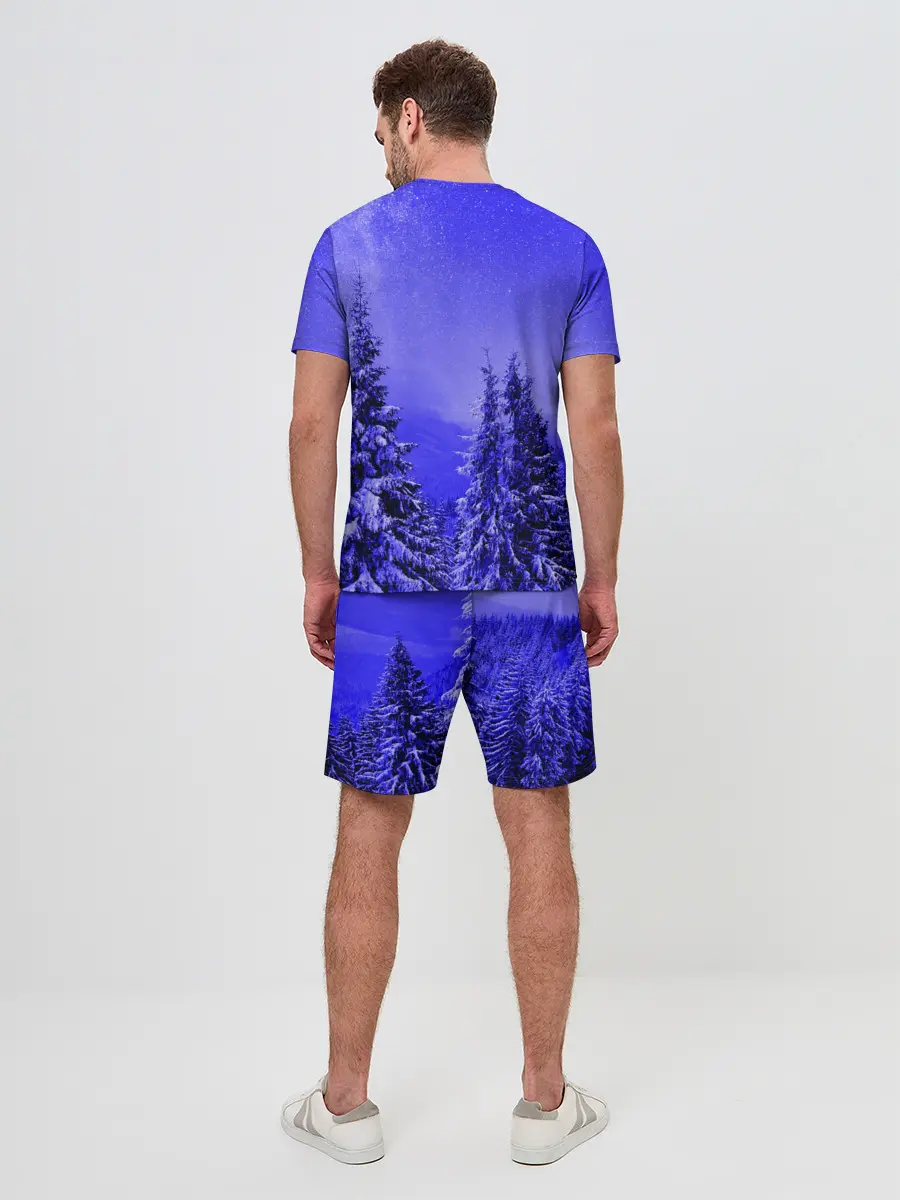 Мужской костюм с шортами / Зимний лес