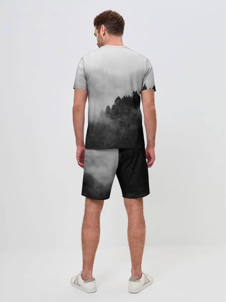 Мужской костюм с шортами / Природа - Лес