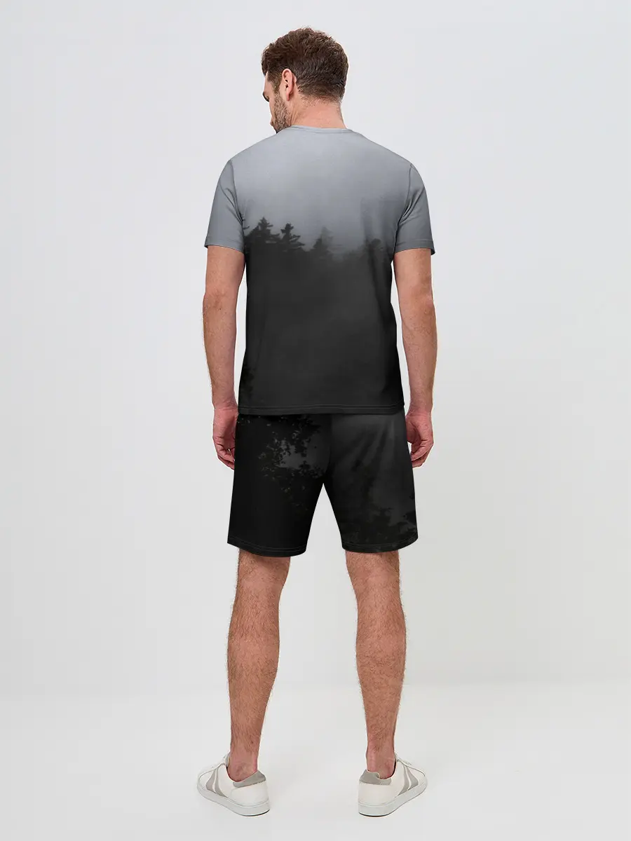 Мужской костюм с шортами / Лес в дыму