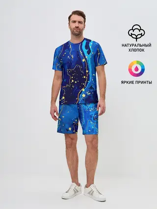 Мужской костюм с шортами / СИНИЙ ГРАНИТ