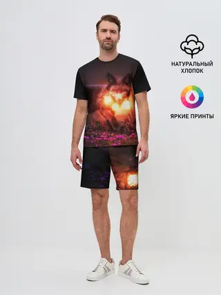 Мужской костюм с шортами / Лисица с фонариками