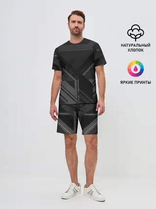 Мужской костюм с шортами / Хромированная Сталь