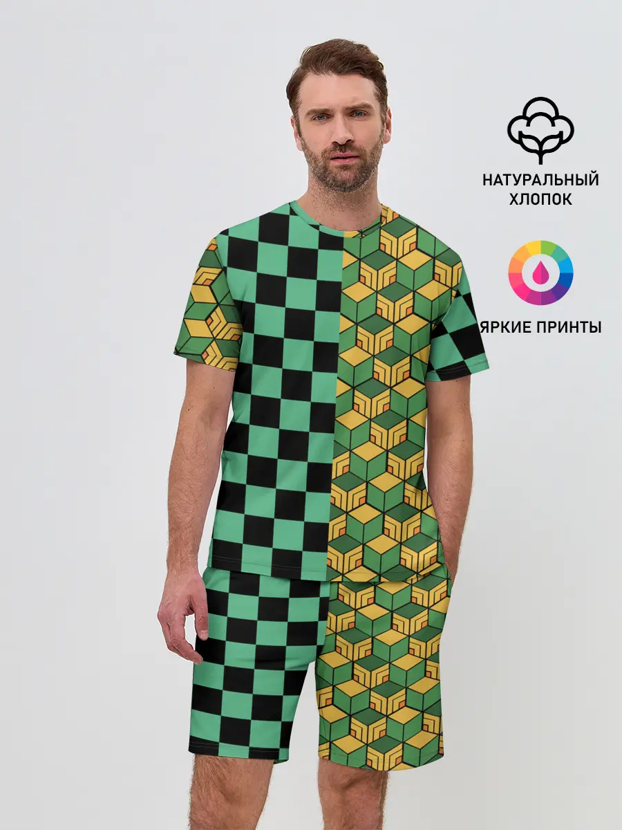 Мужской костюм с шортами / ГИЮ ТОМИОКА | TANJIRO KAMADO