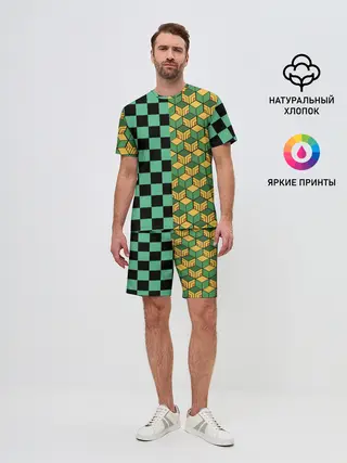 Мужской костюм с шортами / ГИЮ ТОМИОКА | TANJIRO KAMADO