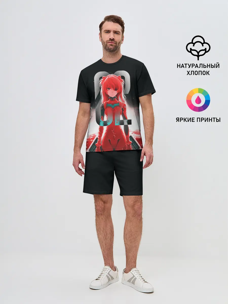 Мужской костюм с шортами / Asuka Langle Black