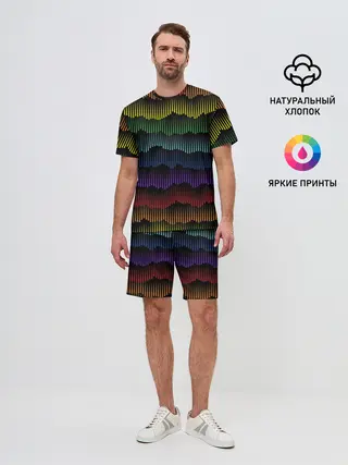 Мужской костюм с шортами / Радуга