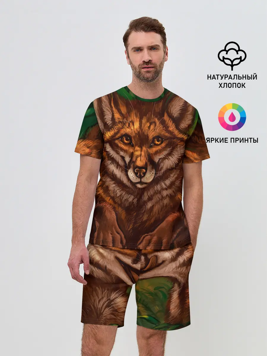 Мужской костюм с шортами / Лисы