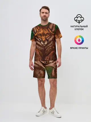Мужской костюм с шортами / Лисы