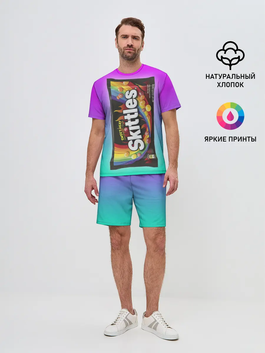 Мужской костюм с шортами / Skittles | Черный