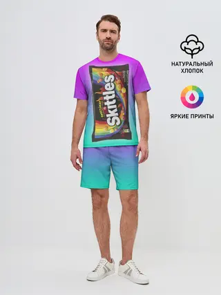 Мужской костюм с шортами / Skittles | Черный