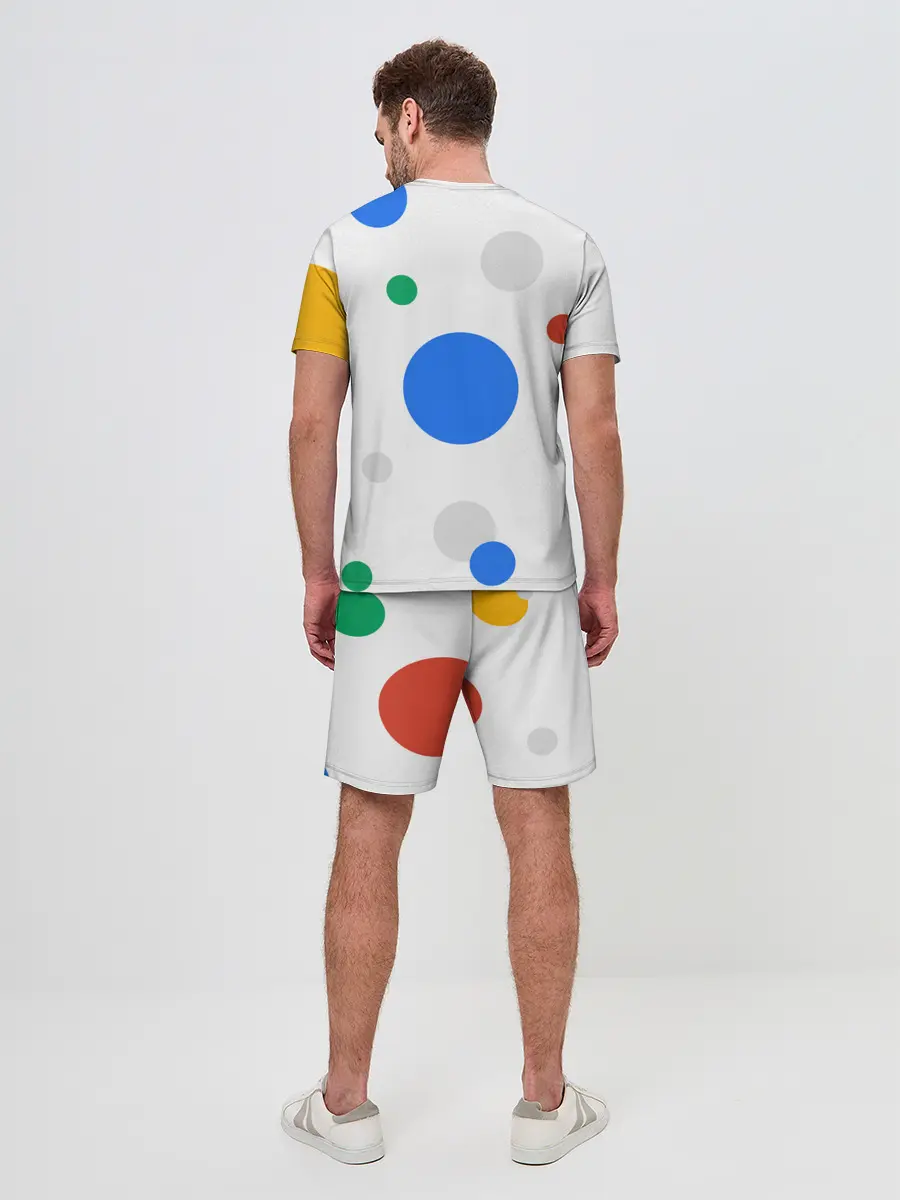 Мужской костюм с шортами / Цветной горох