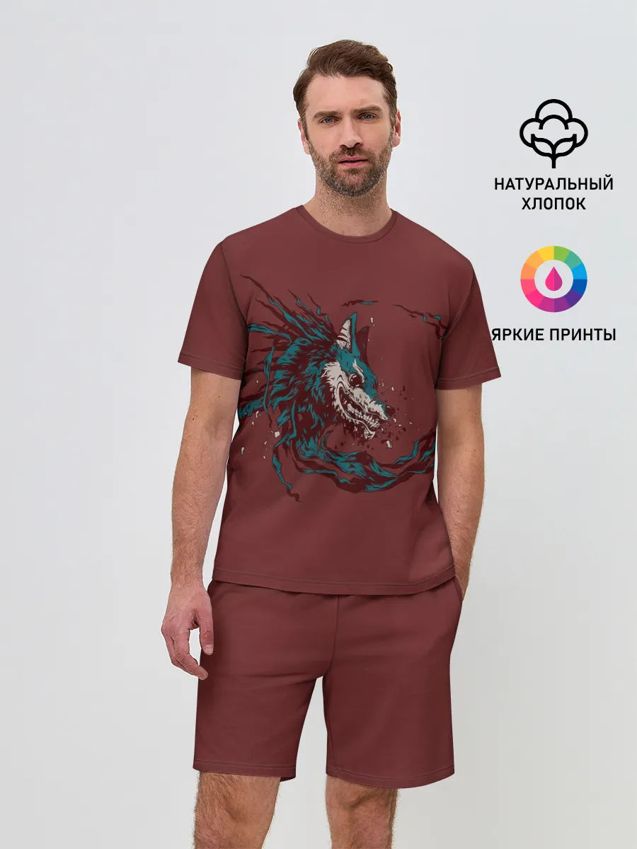 Мужской костюм с шортами / Волк