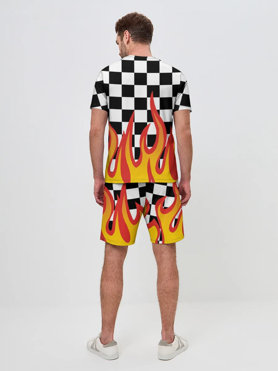 Мужской костюм с шортами / ОГОНЬ / УЗОР / PATTERN