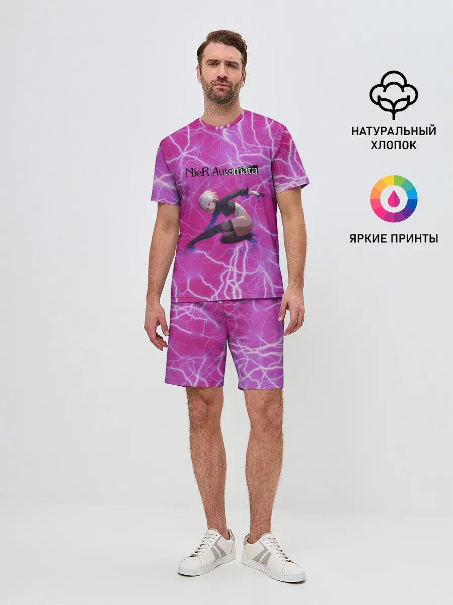 Мужской костюм с шортами / YoRHa Light | Nier Automata