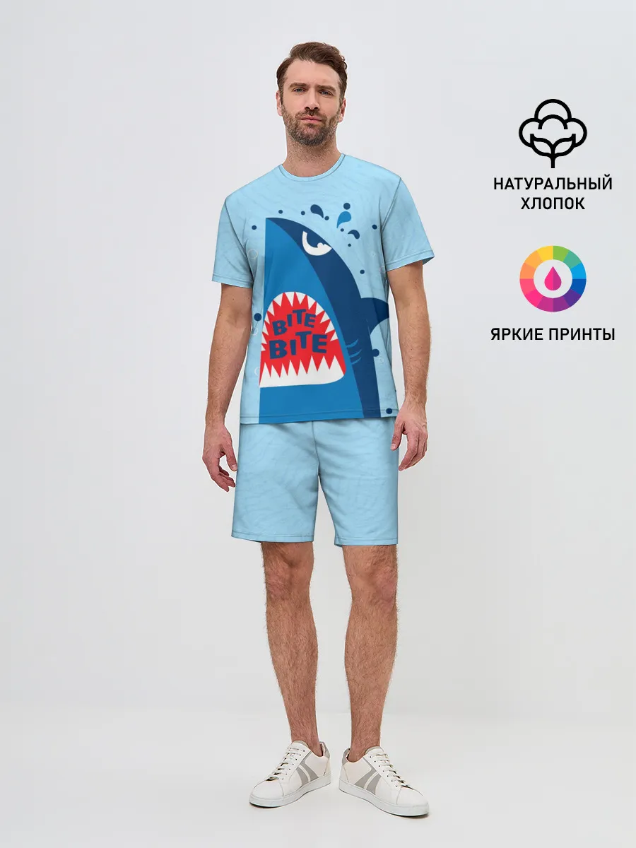 Мужской костюм с шортами / Акула bite