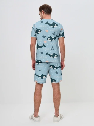 Мужской костюм с шортами / Косатки киты