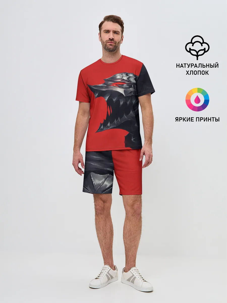 Мужской костюм с шортами / BERSERK маска