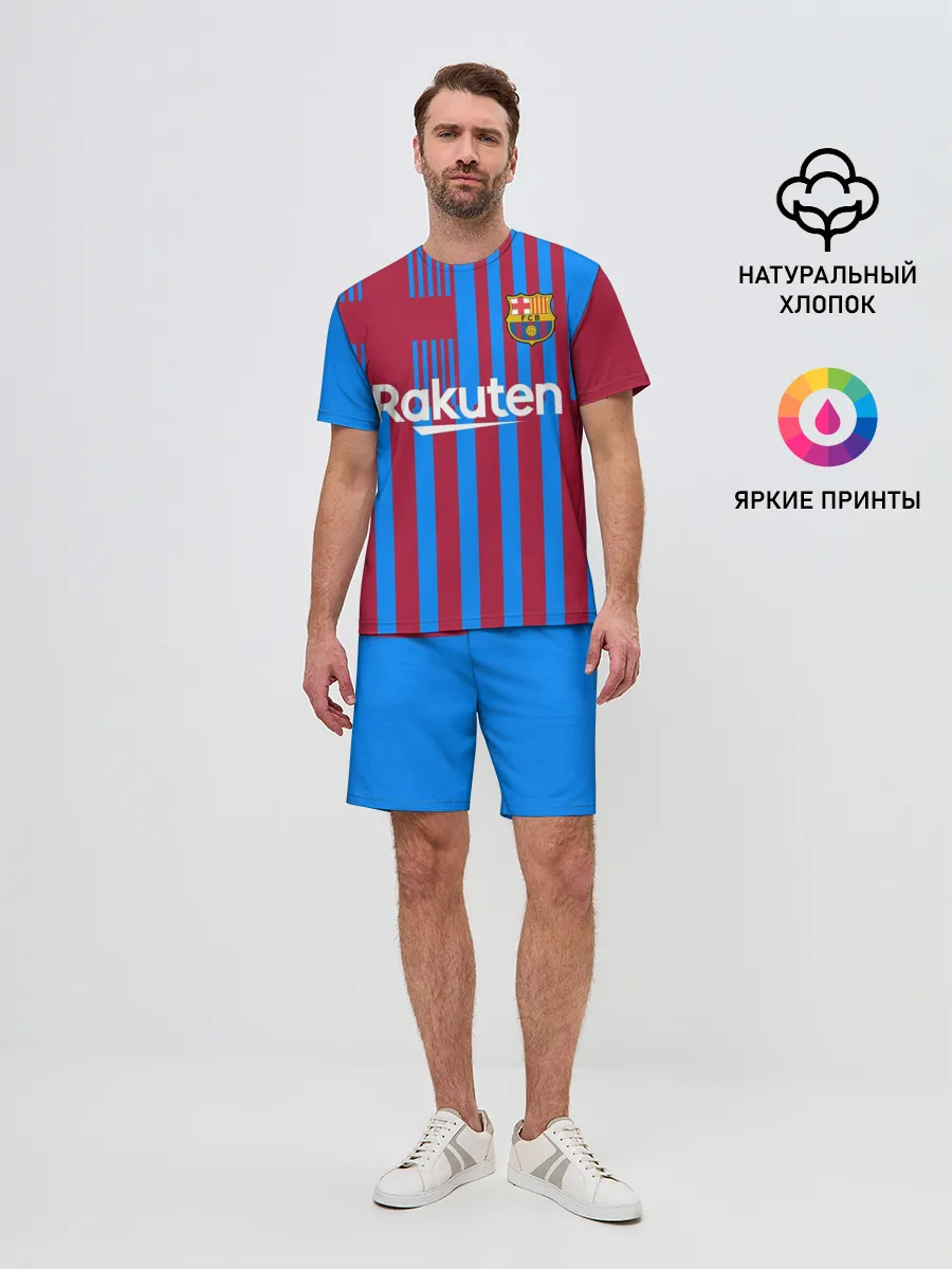 Мужской костюм с шортами / Домашняя форма ФК «Барселона»