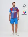 Мужской костюм с шортами / Домашняя форма ФК «Барселона»