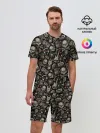 Мужской костюм с шортами / Scull_pattern_rock