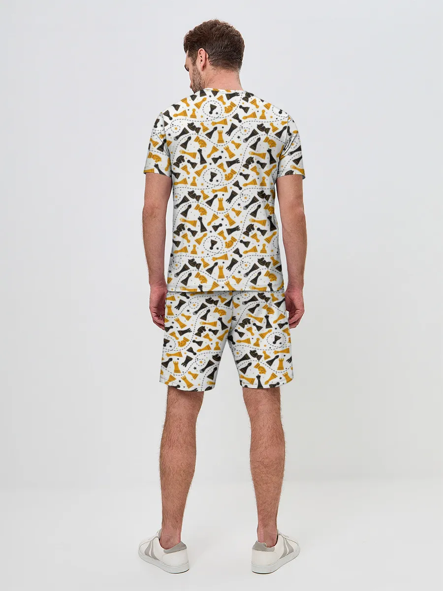Мужской костюм с шортами / Шахматные Фигуры