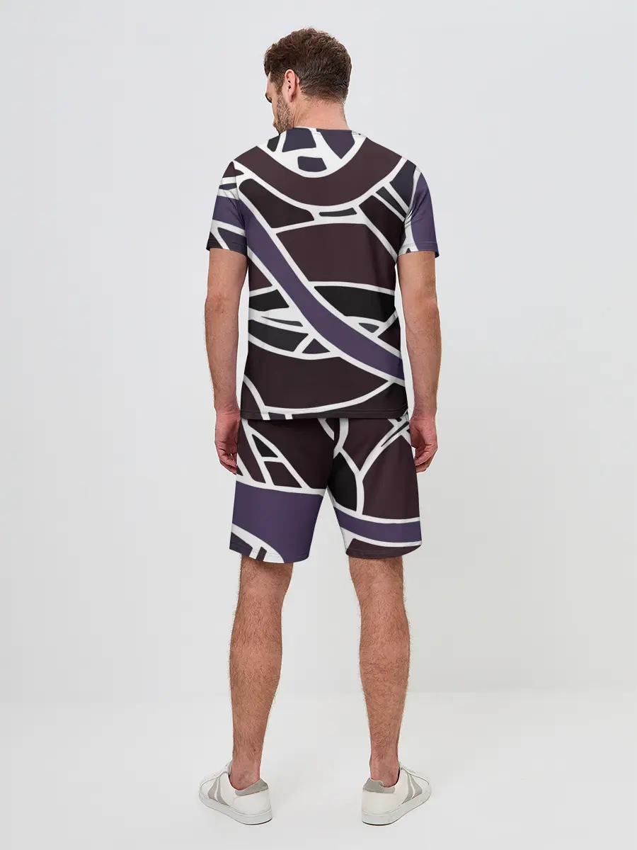 Мужской костюм с шортами / Линейная текстура