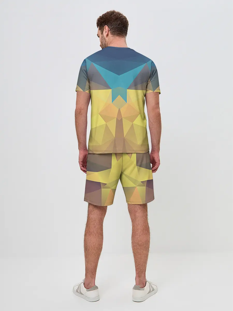 Мужской костюм с шортами / Абстрактная Геометрия