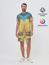 Мужской костюм с шортами / Абстрактная Геометрия