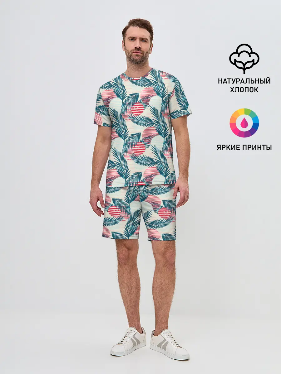 Мужской костюм с шортами / Ретро арт