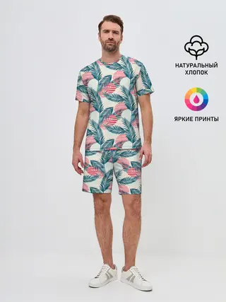 Мужской костюм с шортами / Ретро арт