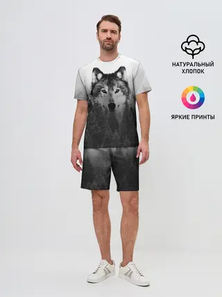 Мужской костюм с шортами / Волк
