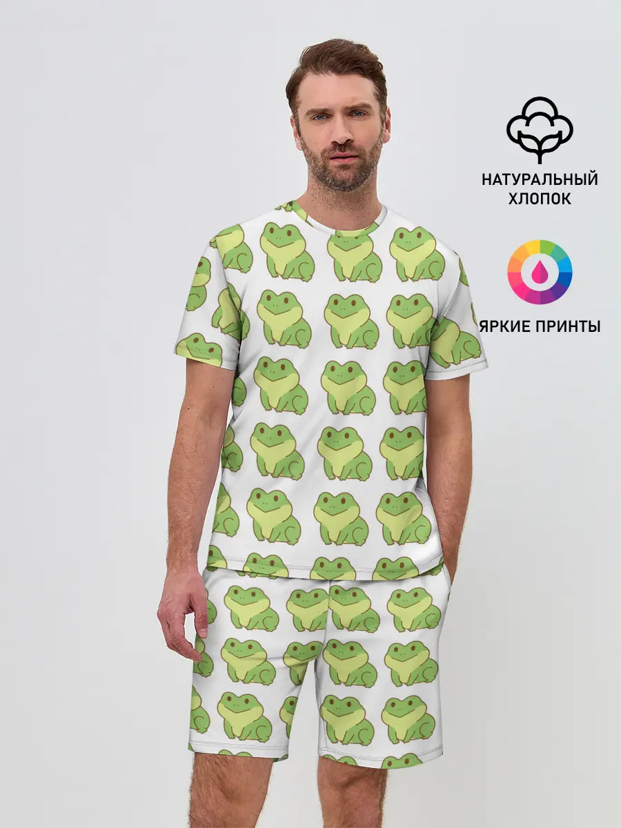 Мужской костюм с шортами / лягушки