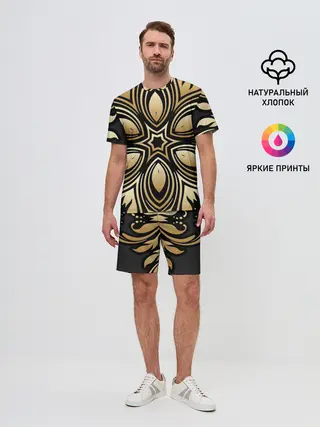 Мужской костюм с шортами / золото