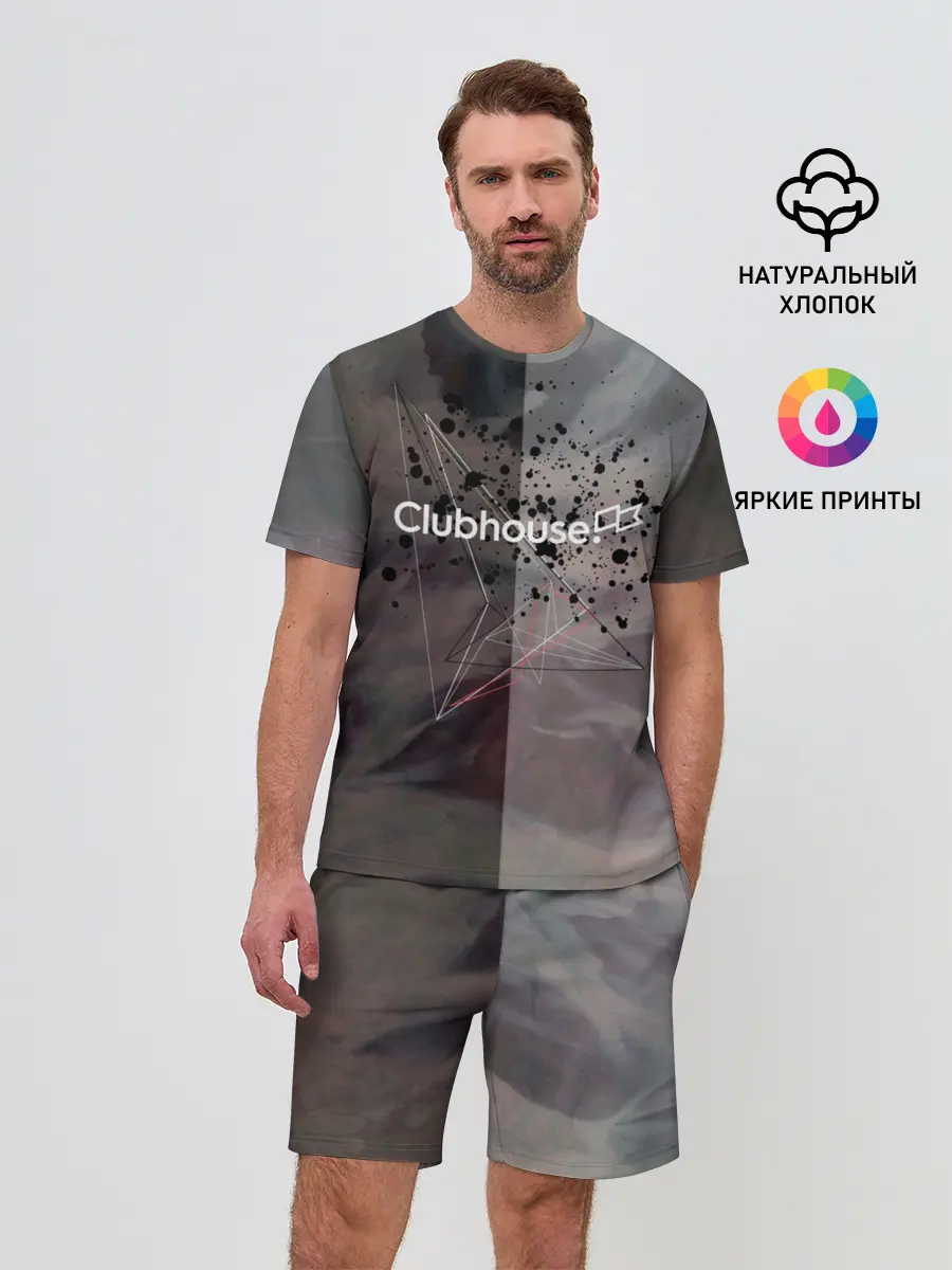 Мужской костюм с шортами / Clubhouse | Клабхаус лого бразги