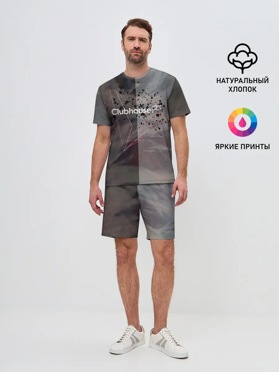 Мужской костюм с шортами / Clubhouse | Клабхаус лого бразги