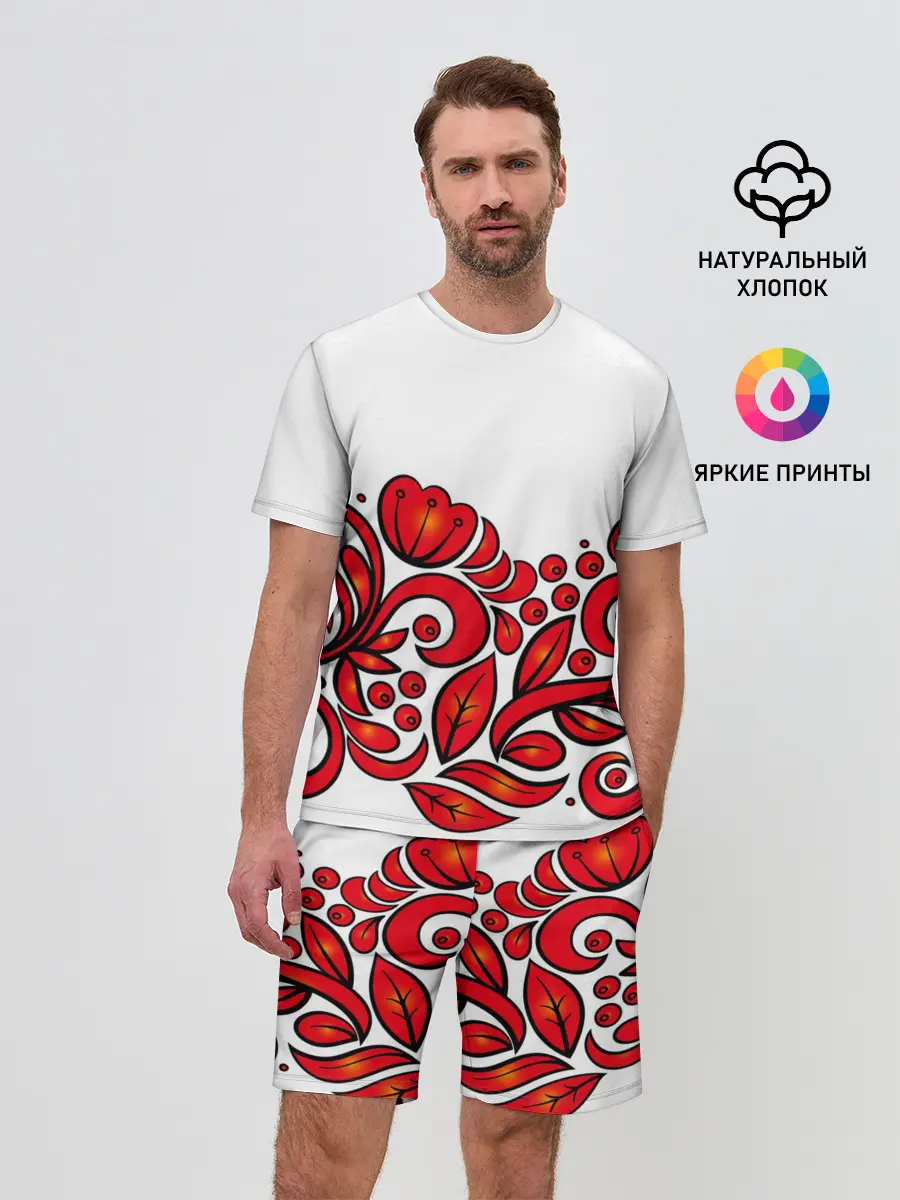 Мужской костюм с шортами / ХОХЛОМА