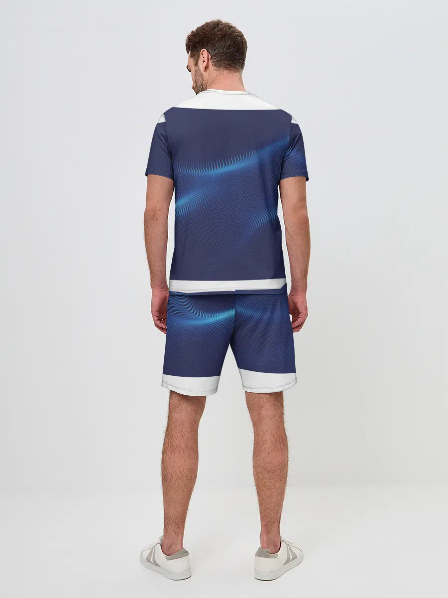 Мужской костюм с шортами / 3D волна