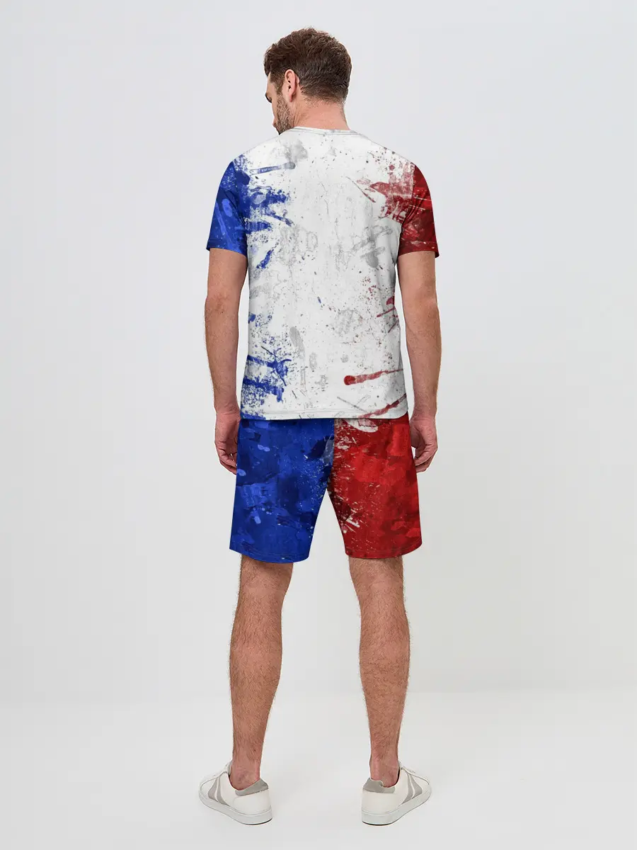 Мужской костюм с шортами / BLUE WHITE & RED