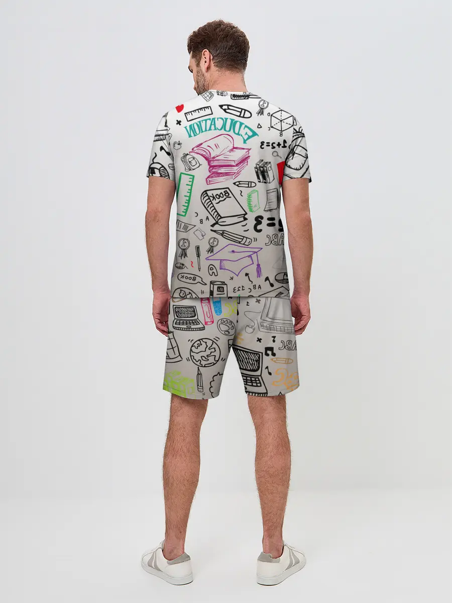 Мужской костюм с шортами / учеба узор