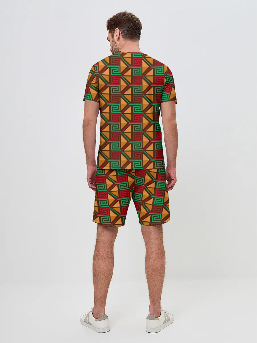 Мужской костюм с шортами / Узор коренных индейцев америки